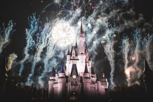 walt disney world castle fireworks