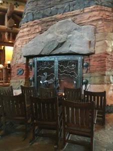 Walt Disney World Wilderness Lodge Lobby Fireplace