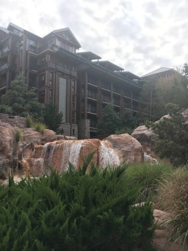Disney's Wilderness Lodge Water Fall Exterior
