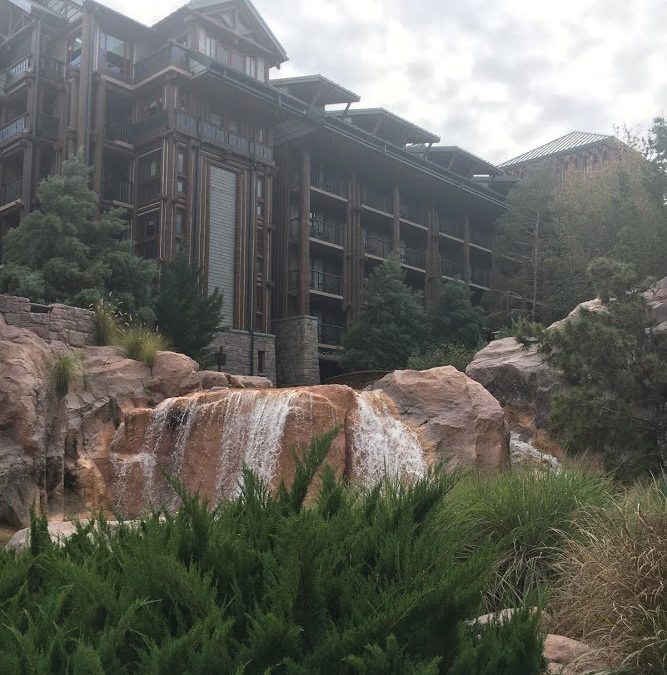 Disney's Wilderness Lodge Water Fall Exterior