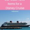 Must Have Items for a Disney Cruise