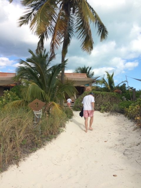 The private cabanas are set back from the Family Beach for privacy. 