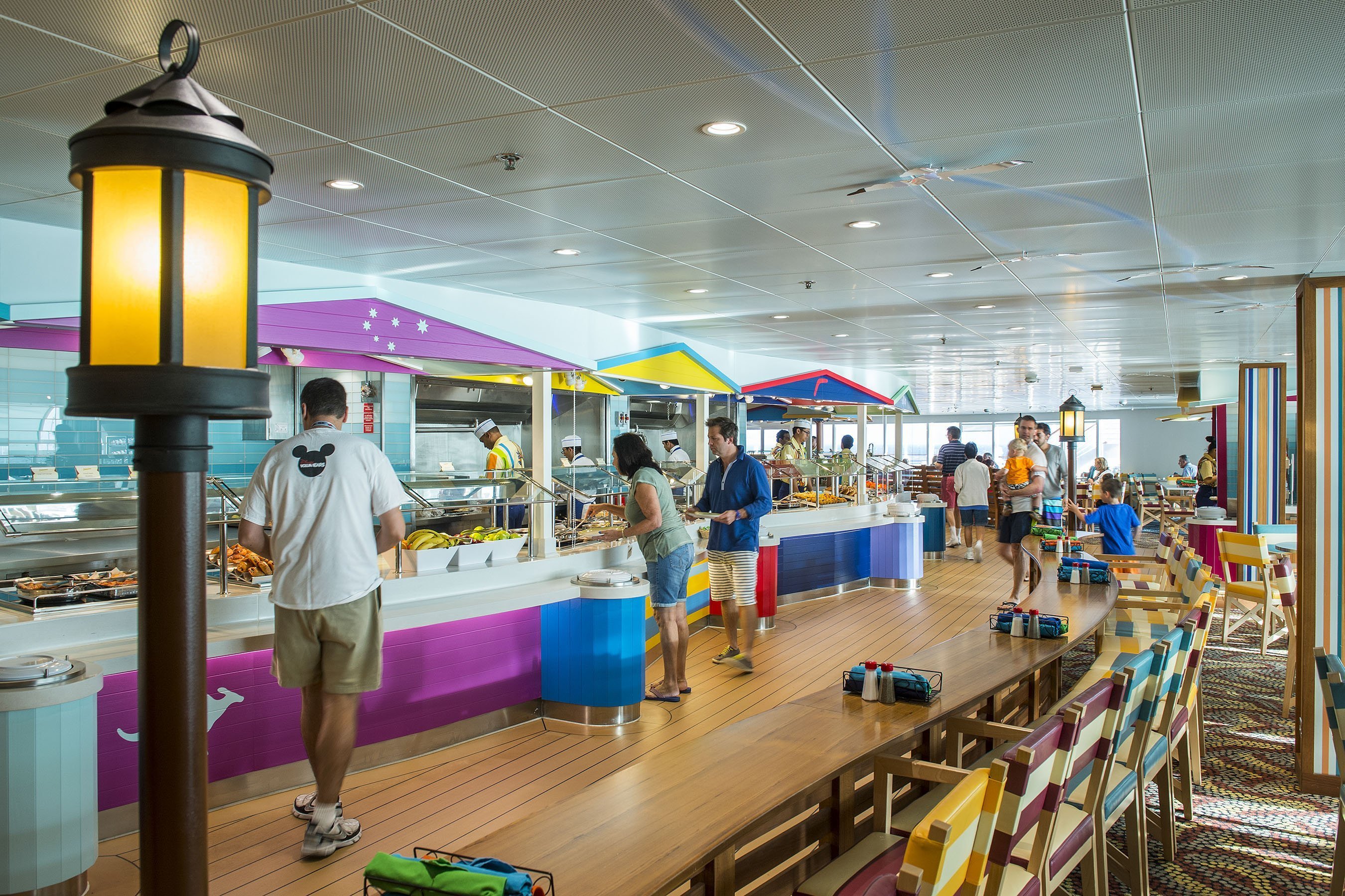 Cabanas buffet onboard Disney Cruise Line offers many choices after you board the ship