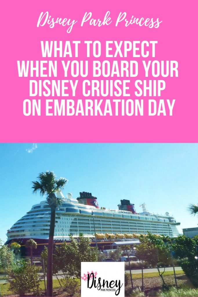 What to Expect When You Board Your Disney Cruise Line Ship in Embarkation Day #disneycruise #disneycruiseline #embarkationday