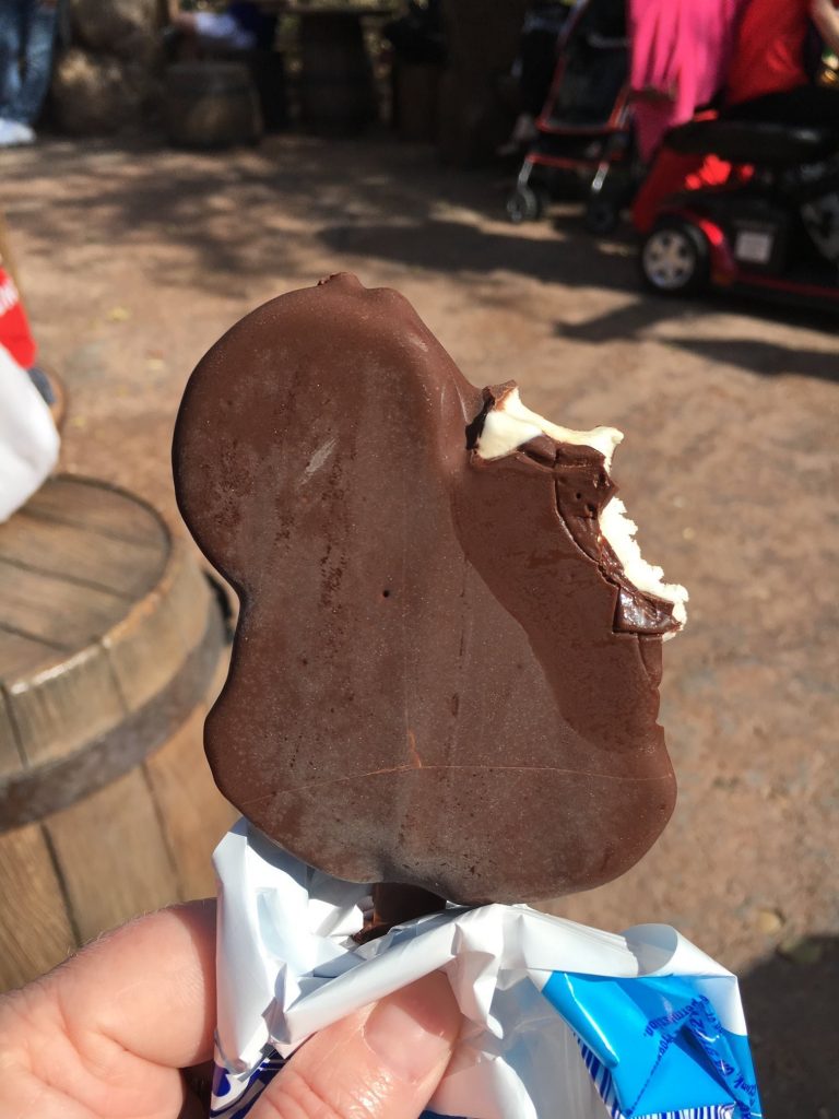 chocolate mickey shaped ice cream bar