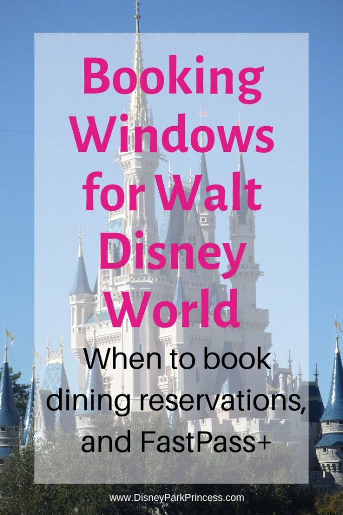 Walt Disney World - When to book Dining Reservations and FastPass+