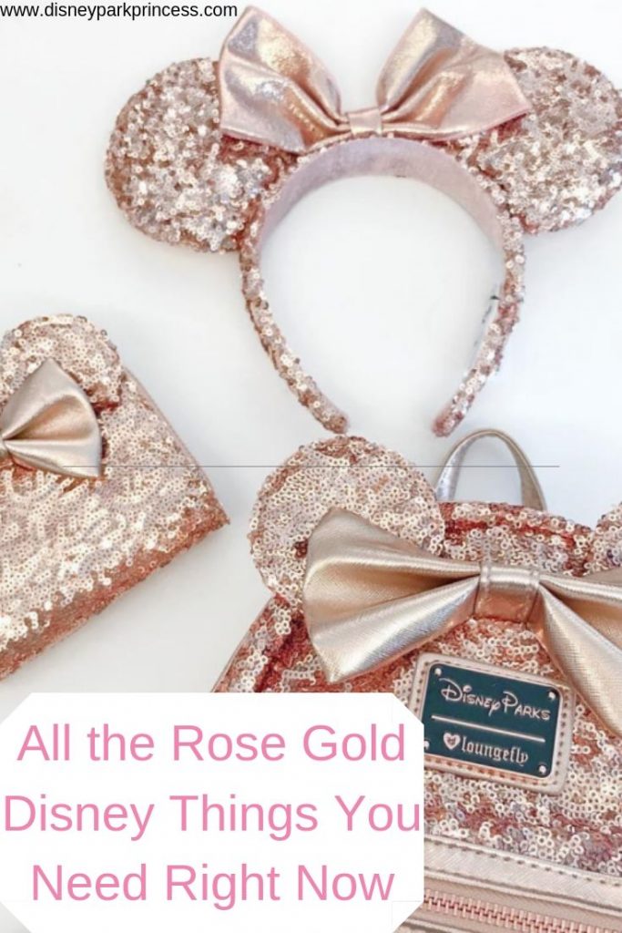 The Rose Gold trend is not going anywhere at Disney. See all the Rose Gold Disney merchandise that you have to have right now! #rosegold #disney #shopping #minnieears