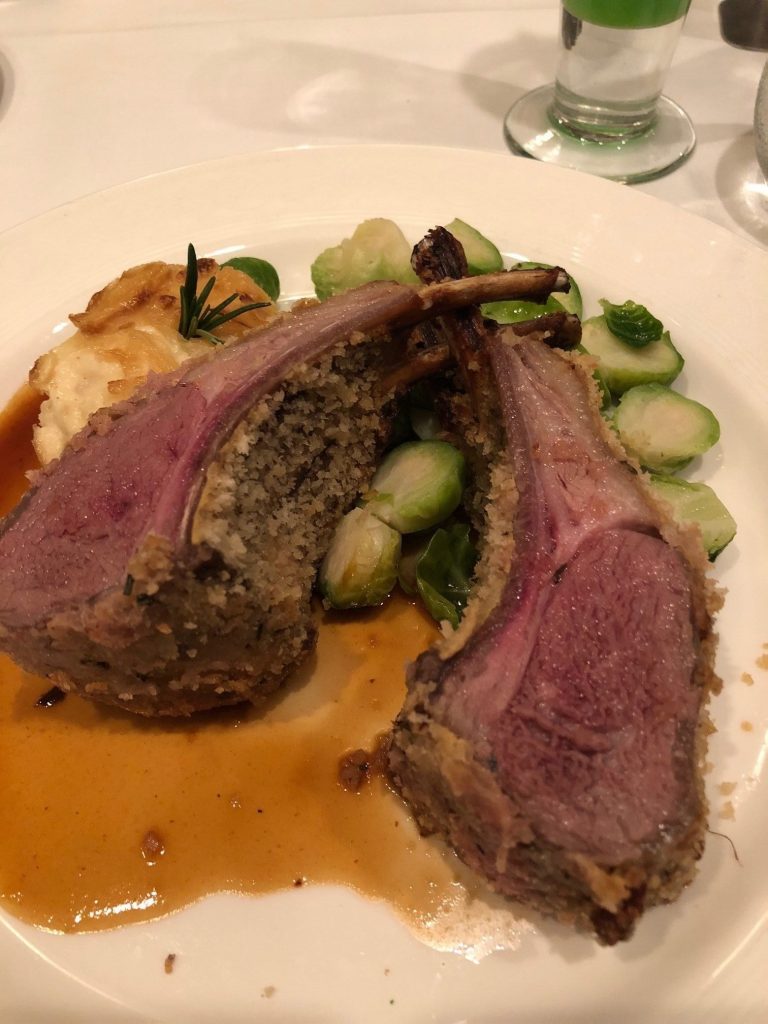 disney cruise line food lamb chop