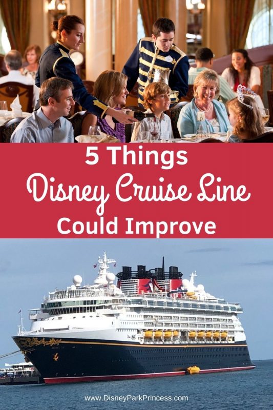 While we think Disney Cruise Line is the perfect family vacation, even we have to admit that Disney Cruise Line is not perfect! Here are five things we think Disney Cruise Line could improve! #disneycruise #disneycruiseline #familyvacation #cruisingtips