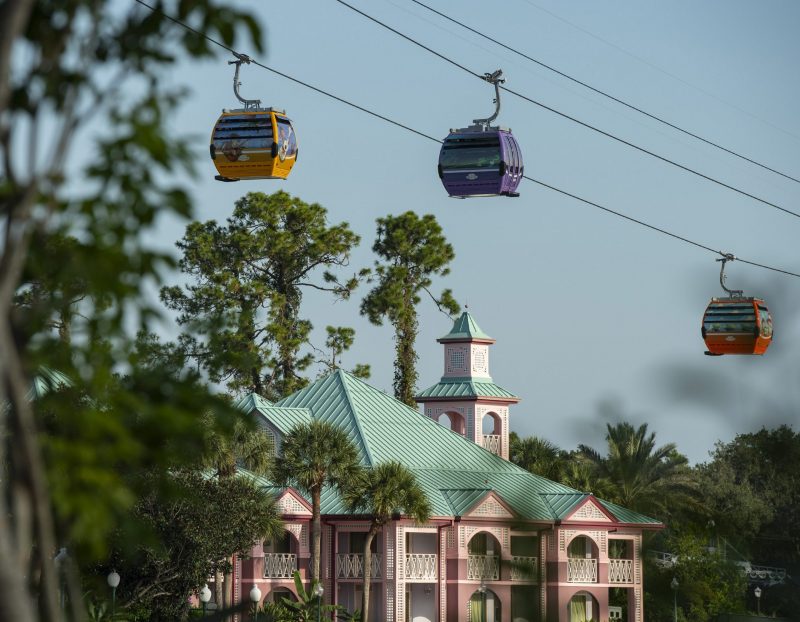 ruin Walt Disney World vacation Skyliner Service at Disney's Caribbean Beach Moderate Resort