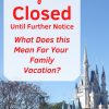 Updated with Park Closure Information! What does the closure of Disney Parks mean for your Disney vacation? We have resources for reliable, official information! #waltdisneyworld #disneyland #disneycruiseline #disneyparksclosed