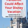 Updated with Park Closure Information! What does a Pandemic mean for your Disney vacation? We have resources for reliable, official information! #waltdisneyworld #disneyland #disneycruiseline #pandemic