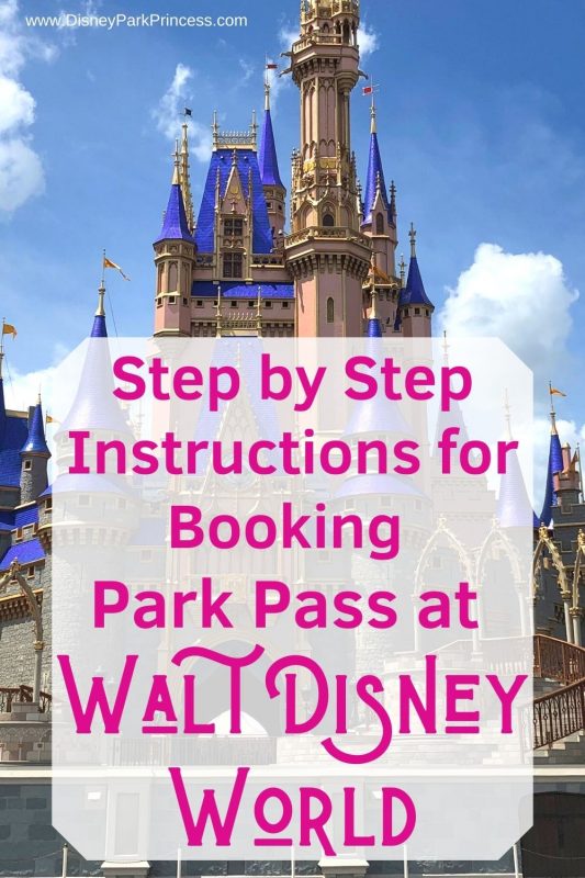 Learn how to book Park Pass reservations at Walt Disney World! Guests are now required to make a reservation to visit a theme park each day. Step by step instructions and video. #waltdisneyworld #disneyworld #wdw #parkpass #disneytips