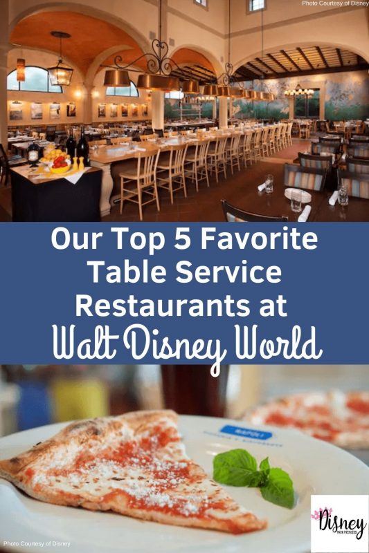 Our Top 5 Favorite Restaurants at Walt Disney World are sure to appeal to every diner. From Sushi to Pizza, there is something for everyone! #waltdisneyworld #tableservicerestaurants #disneydining #disneyworldtips #disneyworldplanning