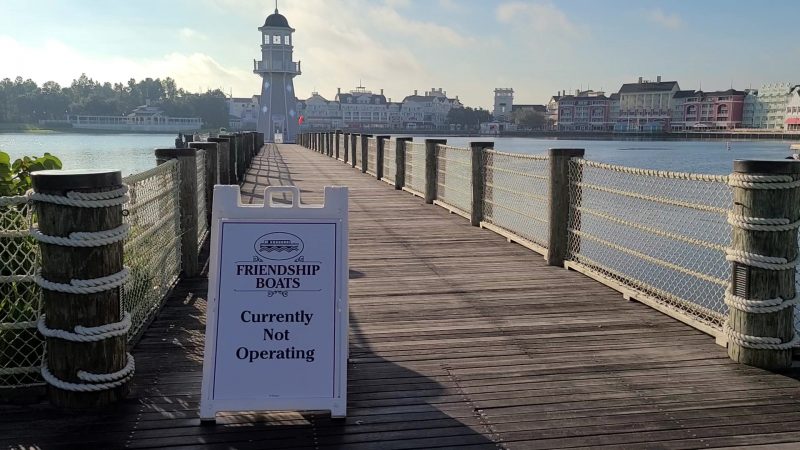 Boat Signage Walt Disney World During the Pandemic