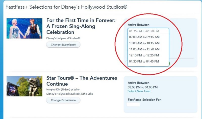 My Disney Experience FastPass Walt Disney World