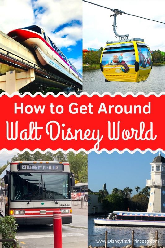 At over 40 square miles, Walt Disney World can be tricky to navigate! Learn our Top 7 Ways to Get Around Walt Disney World. From monorail to Skyliner and everything in between! #waltdisneyworld #disneytips #disneyworld #disneyworldplanning #disneymonorail #disneyskyliner #gettingarounddisneyworld