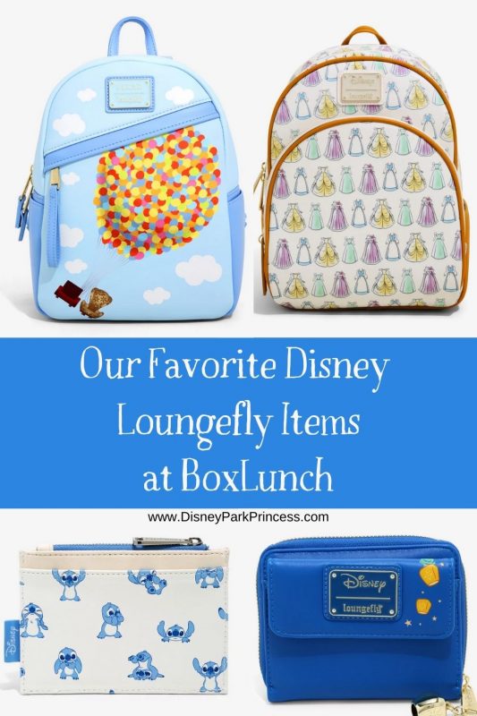 You can spot Loungefly backpacks all over the Disney parks! Check out our favorite Loungefly bags available at BoxLunch. #loungefly #disney #parkbag #disneyparkstouringtips 
