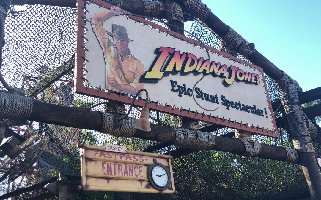 Disney Hollywood Studios Indiana Jones Stunt Show Sign