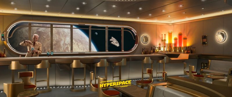 Disney Cruise Line Wish Star Wars Hyperspace Lounge