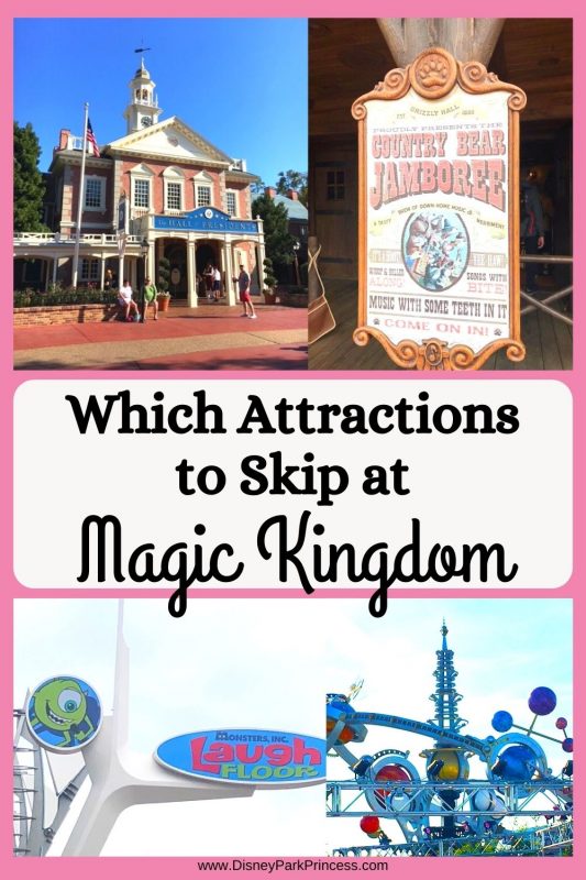 Not every ride is a "must do!" Learn which attractions I skip at Magic Kingdom in Walt Disney World. Do you agree with this list?! 