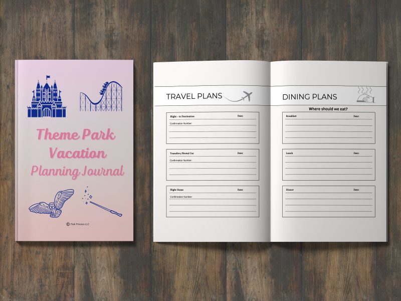 Theme Park Planning Journal Amazon